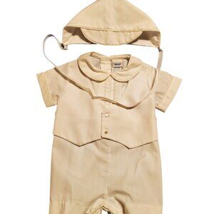 Alexis Baby Boy White Romper Suit Outfit 9M